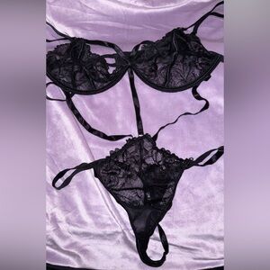 Fashion Nova Black Lace Teddy